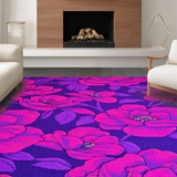 Ultra Soft Area Rug, Non Slip, Stain Resistant, Washable Area Rugs for Living Room, Bedroom, Elegant Rich Color Statements(Purple)
