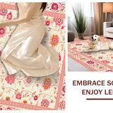 Contemporary Lush Flower Imagery(Ivory)