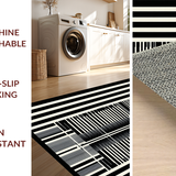 Ultra Soft Area Rug, Non Slip, Stain Resistant, Washable Area Rugs for Living Room, Bedroom, Unique Minimalist Animal Theme(Black)