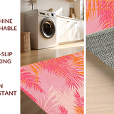 Ultra Soft Area Rug, Non Slip, Stain Resistant, Washable Area Rugs for Living Room, Bedroom, Sophisticated Colorful Nature Pattern(Pink)