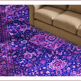 Ultra Soft Area Rug, Non Slip, Stain Resistant, Washable Area Rugs for Living Room, Bedroom, Boho Floral Tapestry Aesthetic(Blue)