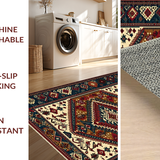 Ultra Soft Area Rug, Non Slip, Stain Resistant, Washable Area Rugs for Living Room, Bedroom, Charming Natural Fiber Ethno-Style(Beige)