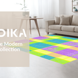 Artistic Multicolored Checkered Composition(Yellow)