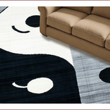 Psychedelic Grey Abstract Swirl(Black)