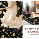 Ultra Soft Area Rug, Non Slip, Stain Resistant, Washable Area Rugs for Living Room, Bedroom, Vintage Celestial Moth(Black) - ODIKA