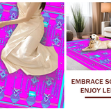 Ultra Soft Area Rug, Non Slip, Stain Resistant, Washable Area Rugs for Living Room, Bedroom, Enchanting Colorful Lattice Wonderland(Pink)