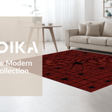 Ultra Soft Area Rug, Non Slip, Stain Resistant, Washable Area Rugs for Living Room, Bedroom, Striking Farmhouse Style Decor(Red)