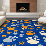 Cute Blue Feline Artistic Print(Blue)