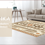 Ultra Soft Area Rug, Non Slip, Stain Resistant, Washable Area Rugs for Living Room, Bedroom, Tribal Farmhouse Non-Slip Entryway Area Carpet(Beige)