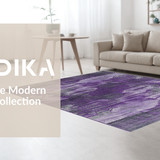 Ultra Soft Area Rug, Non Slip, Stain Resistant, Washable Area Rugs for Living Room, Bedroom, Chic Abstract Colorful Fusion(Purple)