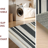 Cozy Distressed Black and Beige Style(Black)