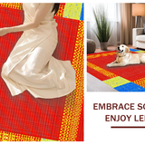 Brightly Colored Contemporary Sensory Mat(Red)