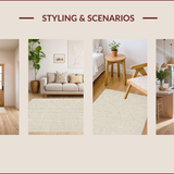 Ultra Soft Area Rug, Non Slip, Stain Resistant, Washable Area Rugs for Living Room, Bedroom, Contemporary Ivory Home Office Non-Shedding Carpet(Beige)