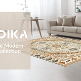 Ultra Soft Area Rug, Non Slip, Stain Resistant, Washable Area Rugs for Living Room, Bedroom, Sophisticated Abstract Earth Tone(Beige)