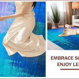 Ultra Soft Area Rug, Non Slip, Stain Resistant, Washable Area Rugs for Living Room, Bedroom, Colorful Gradient Splash Artwork(Blue)