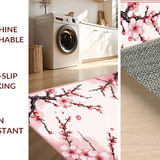 Ultra Soft Area Rug, Non Slip, Stain Resistant, Washable Area Rugs for Living Room, Bedroom, Romantic Branch Floral Elegance(Pink)