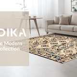 Ultra Soft Area Rug, Non Slip, Stain Resistant, Washable Area Rugs for Living Room, Bedroom, Luxurious Abstract Floral Touch(Beige)