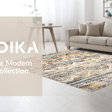 Ultra Soft Area Rug, Non Slip, Stain Resistant, Washable Area Rugs for Living Room, Bedroom, Contemporary Warm Striped Layout(Beige)