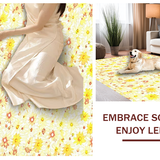 Ultra Soft Area Rug, Non Slip, Stain Resistant, Washable Area Rugs for Living Room, Bedroom, Lovely Springtime Floral Texture(Yellow)