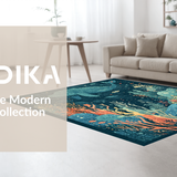 Ultra Soft Area Rug, Non Slip, Stain Resistant, Washable Area Rugs for Living Room, Bedroom, Octopus Fantasy Undersea Adventure Rug Runner Nautical Whale-Inspired Print(Blue)