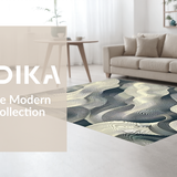 Graphic Zephyr Striped Entry Modern Flair(Beige)