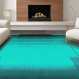 Chic Geometric Teal and Black Blend(Blue)