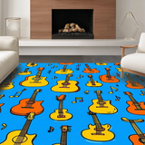Bright Playroom Guitar Illustration(Blue)