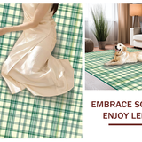 Stylish Plaid Patterned Mat(Beige)