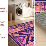 Ultra Soft Area Rug, Non Slip, Stain Resistant, Washable Area Rugs for Living Room, Bedroom, Striking Purple and Pink Visual Harmony(Purple)