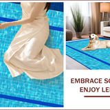 Ultra Soft Area Rug, Non Slip, Stain Resistant, Washable Area Rugs for Living Room, Bedroom, Vibrant Coastal Poolside Aesthetic(Blue)