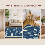 Elegant Hand Hooked Ocean Theme(Blue)