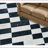 Ultra Soft Area Rug, Non Slip, Stain Resistant, Washable Area Rugs for Living Room, Bedroom, Washable Large Area Rug for Contemporary Home Aesthetic(Black)