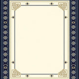 Minimalist Navy Blue Symmetry(Beige)