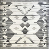 Ultra Soft Area Rug, Non Slip, Stain Resistant, Washable Area Rugs for Living Room, Bedroom, Ivory Black Geometric Bedroom Fringe Carpet(Beige)