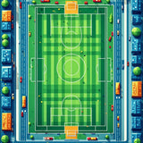 Interactive Soccer Field Fantasy(Green)