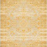Ultra Soft Area Rug, Non Slip, Stain Resistant, Washable Area Rugs for Living Room, Bedroom, Vintage Farmhouse Area Woven Design(Yellow)