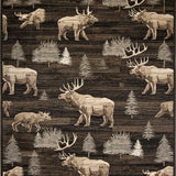 Ultra Soft Area Rug, Non Slip, Stain Resistant, Washable Area Rugs for Living Room, Bedroom, Chic Nature Inspired Design(Brown)