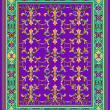 Ultra Soft Area Rug, Non Slip, Stain Resistant, Washable Area Rugs for Living Room, Bedroom, Transitional Carnival Inspired Decor(Purple)