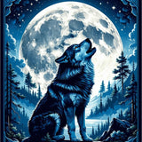 Enchanting Nighttime Wilderness Decor(Blue)