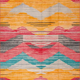 Ultra Soft Area Rug, Non Slip, Stain Resistant, Washable Area Rugs for Living Room, Bedroom, Elegant Reversible Striped Design(Yellow)