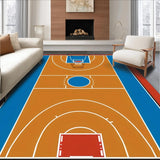 Ultra Soft Area Rug, Non Slip, Stain Resistant, Washable Area Rugs for Living Room, Bedroom, Lively Modern Sport-Themed Artwork(Brown)