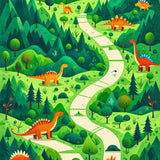 Vibrant Safari Road Map Design(Green)
