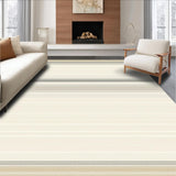 Ultra Soft Area Rug, Non Slip, Stain Resistant, Washable Area Rugs for Living Room, Bedroom, Contemporary Beige Area Linear Stripe(Beige)