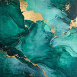 Fluid Abstract Metallic Motif(Green)