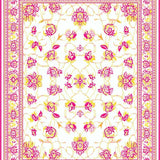 Ultra Soft Area Rug, Non Slip, Stain Resistant, Washable Area Rugs for Living Room, Bedroom, Artistic Modern Floral Arrangement(White)