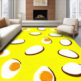Ultra Soft Area Rug, Non Slip, Stain Resistant, Washable Area Rugs for Living Room, Bedroom, Lighthearted Quirky Character Design(Yellow)