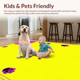 Ultra Soft Area Rug, Non Slip, Stain Resistant, Washable Area Rugs for Living Room, Bedroom, Dazzling Multicolor Skull Fusion(Yellow)