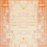 Ultra Soft Area Rug, Non Slip, Stain Resistant, Washable Area Rugs for Living Room, Bedroom, Chic Minimalist Cream Graphics(Orange)