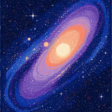 Futuristic Outer Space Motif(Blue)