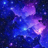 Ultra Soft Area Rug, Non Slip, Stain Resistant, Washable Area Rugs for Living Room, Bedroom, Stellar Cosmic Colorful Motif(Blue)